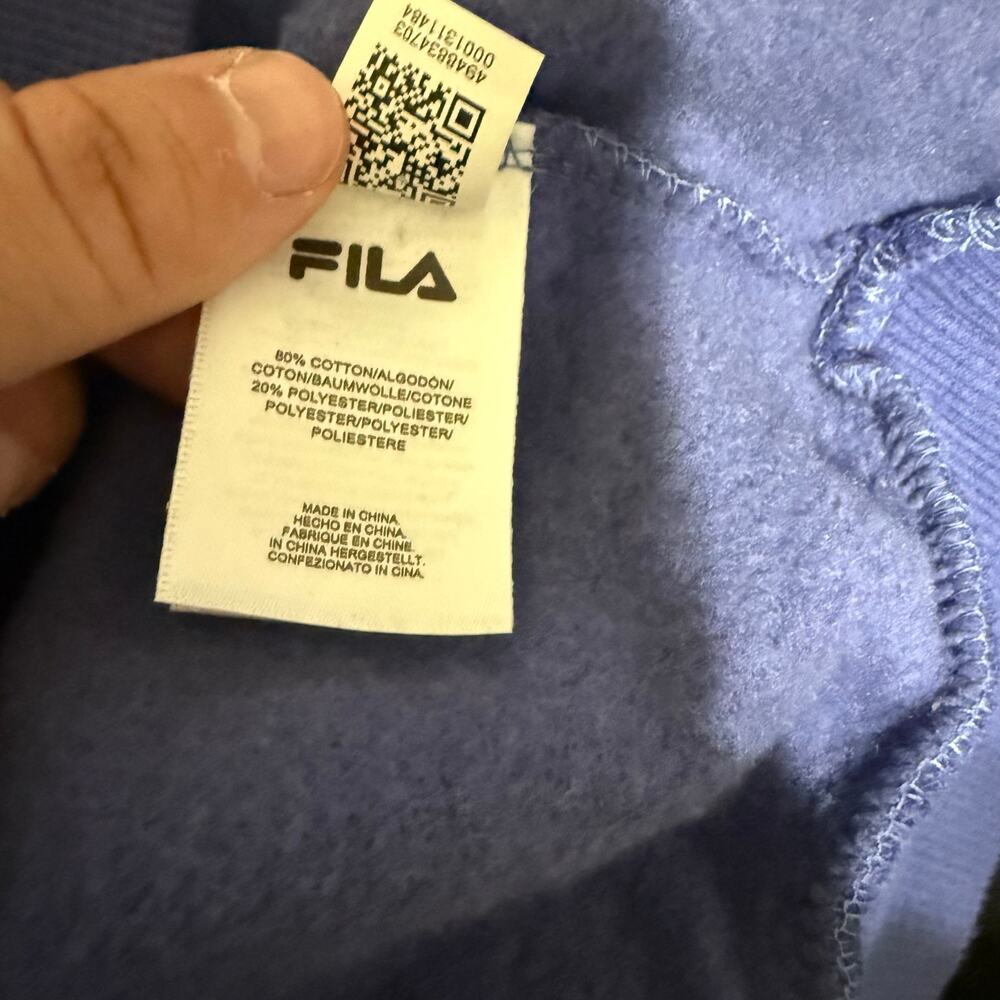 Fila Women' M "Moda Nella Vita Attiva" Blue Long Sleeve Crewneck Sweater Sport - Picture 8 of 9